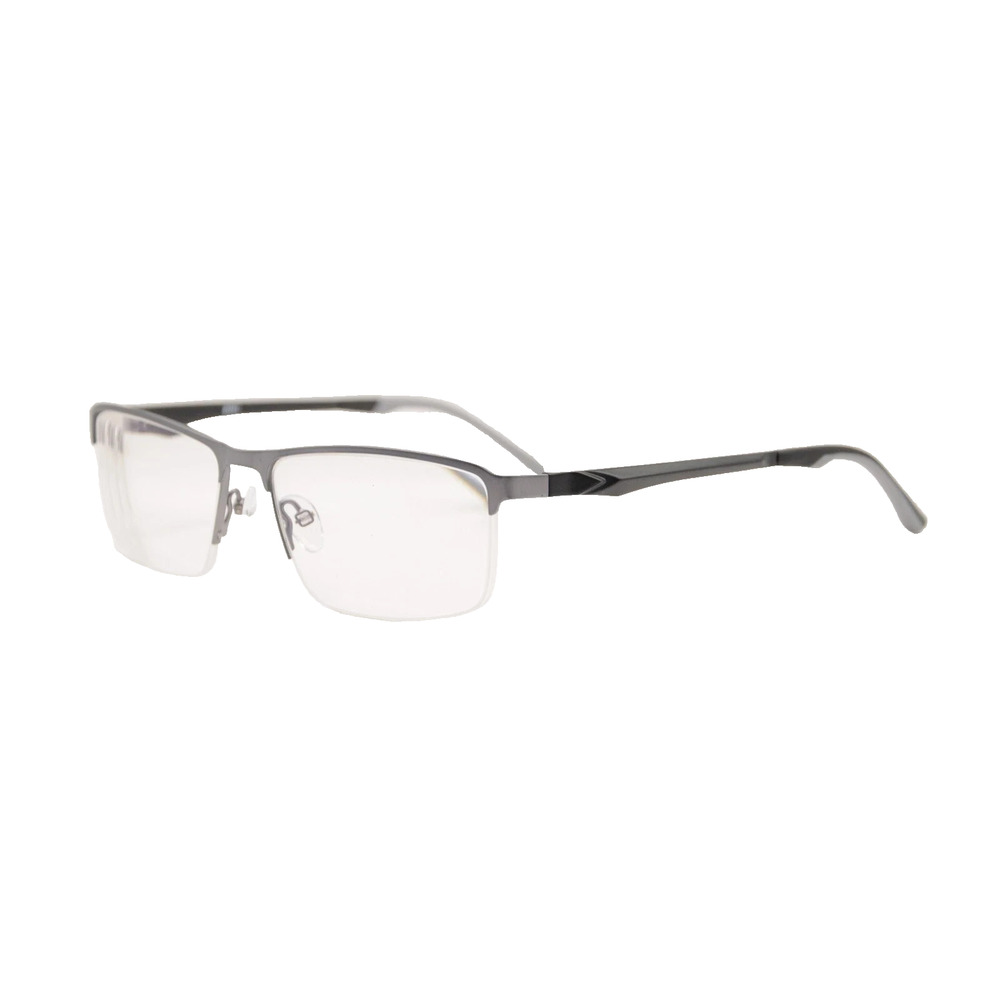 REVEL 35-H11412 GRAY RECTANGULAR HALF RIM EYEGLASS FRAMES 54-16